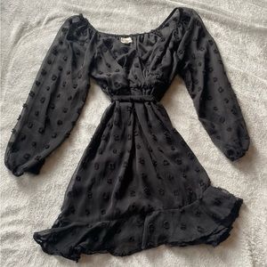 &Merci black polka dot dress